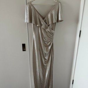 Gorgeous gold evening dress/ Ralph Lauren maxi dress/ Long evening dress with a